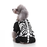 Cute Pet Skeleton Costume for Small Dogs Cats Clothes Halloween Day Party Skull Apparel - INSWEAR